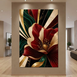Gilded Petals Of Luxury - NicheCanvas