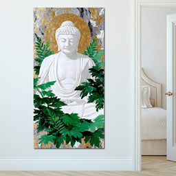 Golden Halo Buddha Garden - NicheCanvas