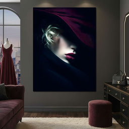 Noir Allure Under Silk Brim - NicheCanvas