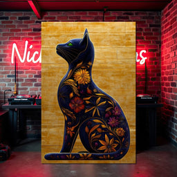 Floral Feline Harmony - NicheCanvas