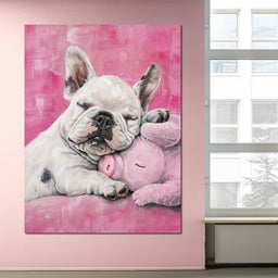 Slumbering Frenchie Dreams - NicheCanvas