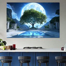 Lunar Reflection Sanctuary - NicheCanvas