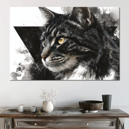Golden Eyed Tabby Portrait - NicheCanvas