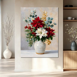Holiday Poinsettia Bouquet Oil - NicheCanvas