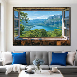 Window to Serene Vistas - NicheCanvas