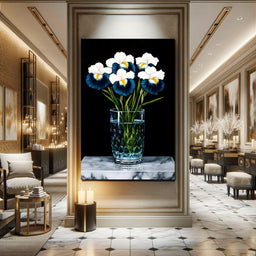 Petals in Midnight Bloom - NicheCanvas