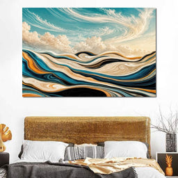Marble Waves at Dawn - TooplesArt - NicheCanvas