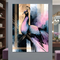 Gilded Plumage Upon Modern Horizons - NicheCanvas