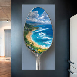 Coastal Paradise Reflected Spoon - NicheCanvas