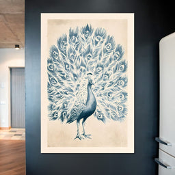 Royal Crest Of The Indigo Plumage - NicheCanvas