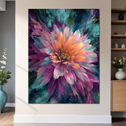 Galactic Petal Burst - NicheCanvas
