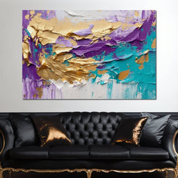 Opulent Oceanic Gold Fusion - NicheCanvas