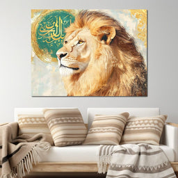 Golden Majestic Lion - NicheCanvas
