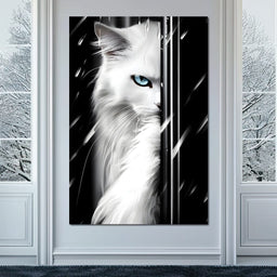 Feline Elegance in Monochrome - NicheCanvas
