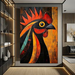 Rooster Radiance Symphony - NicheCanvas