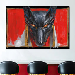 Ancient Jackal Pharaoh Sentinel - NicheCanvas