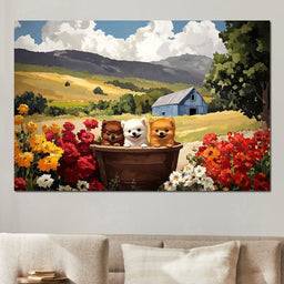 Fluffy Trio - NicheCanvas