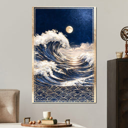 Golden Tide Under A Silent Moon - NicheCanvas