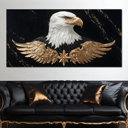 Golden Eagle Majesty Marble - NicheCanvas