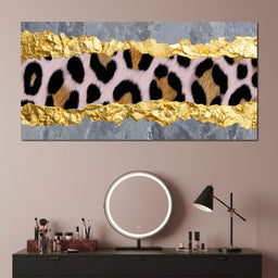 Golden Leopard Marble Rift - NicheCanvas