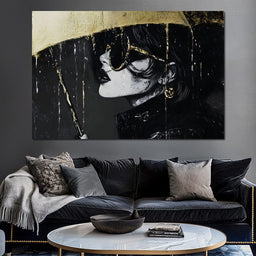 Golden Umbrella Women Enigma - NicheCanvas