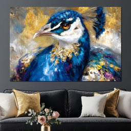 Regal Peacock Gold Radiance - NicheCanvas