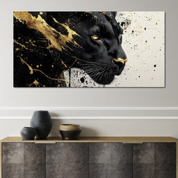 Golden Panther Radiance - NicheCanvas