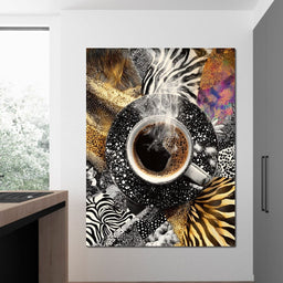 Cosmic Coffee Safari Dream - NicheCanvas