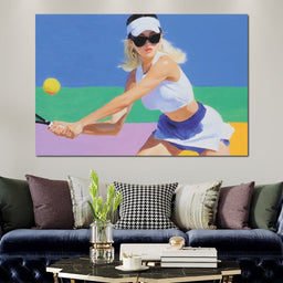 Sunlit Rally Court Elegance - NicheCanvas