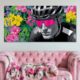Floral Cyclist Momentum Ride - NicheCanvas
