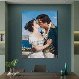 Regency Lovers Coastal Kiss - NicheCanvas