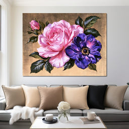 Celestial Rose And Cosmic Petals - NicheCanvas