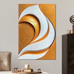 White and Gold Harmony - TooplesArt - NicheCanvas