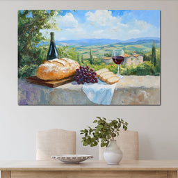 Tuscan Feast Panorama - NicheCanvas