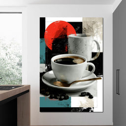 Morning Rituals Within Geometric Forms - NicheCanvas