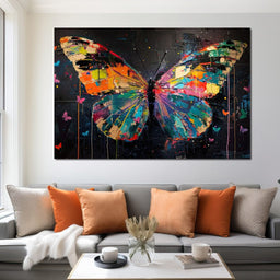 Enchanted Butterfly Mosaic - NicheCanvas