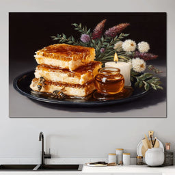 Golden Honeycombs - NicheCanvas