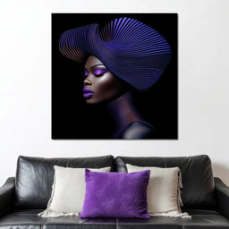 Grace in Violet and Blue - TooplesArt - NicheCanvas