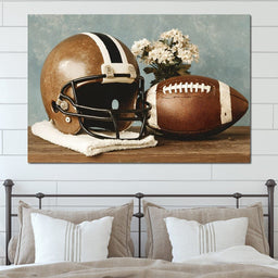 Vintage Football Helmet - NicheCanvas