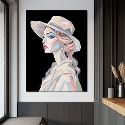 Lady in Pastels - TooplesArt - NicheCanvas
