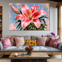 Soft Petals Under A Pale Summer Sky - NicheCanvas