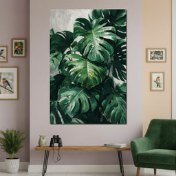 Monstera Garden Stillness - NicheCanvas