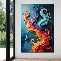 Flowing Rainbow Abstract - Cole Williams - NicheCanvas