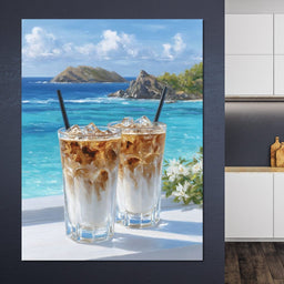 Coastal Iced Coffee Daydream - NicheCanvas