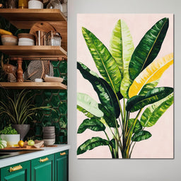 Tropical Sunrise Leaves Dance - NicheCanvas