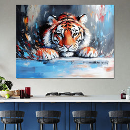 Majestic Tiger Brushstrokes - NicheCanvas