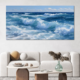Cerulean Ocean Waves Seascape Dream - NicheCanvas