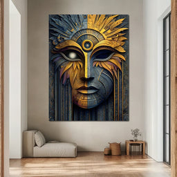 Golden Dawn Masked Fusion - NicheCanvas