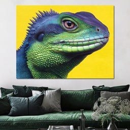 Lively Reptilian Portrait - NicheCanvas