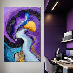 Waves of the Amethyst Sky - TooplesArt - NicheCanvas